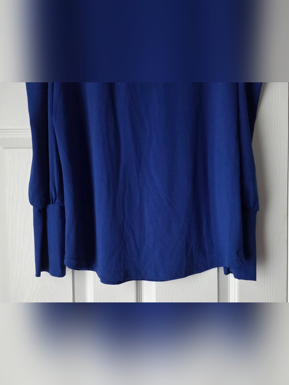 NWOT Stem & Wine Royal Blue Studded Long-Sleeve Blouse Size M - Picture 9 of 11